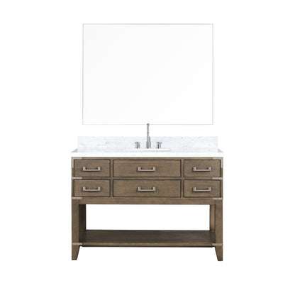 Lexora Norwalk 48 in. Grey Oak Single Sink Bath Vanity