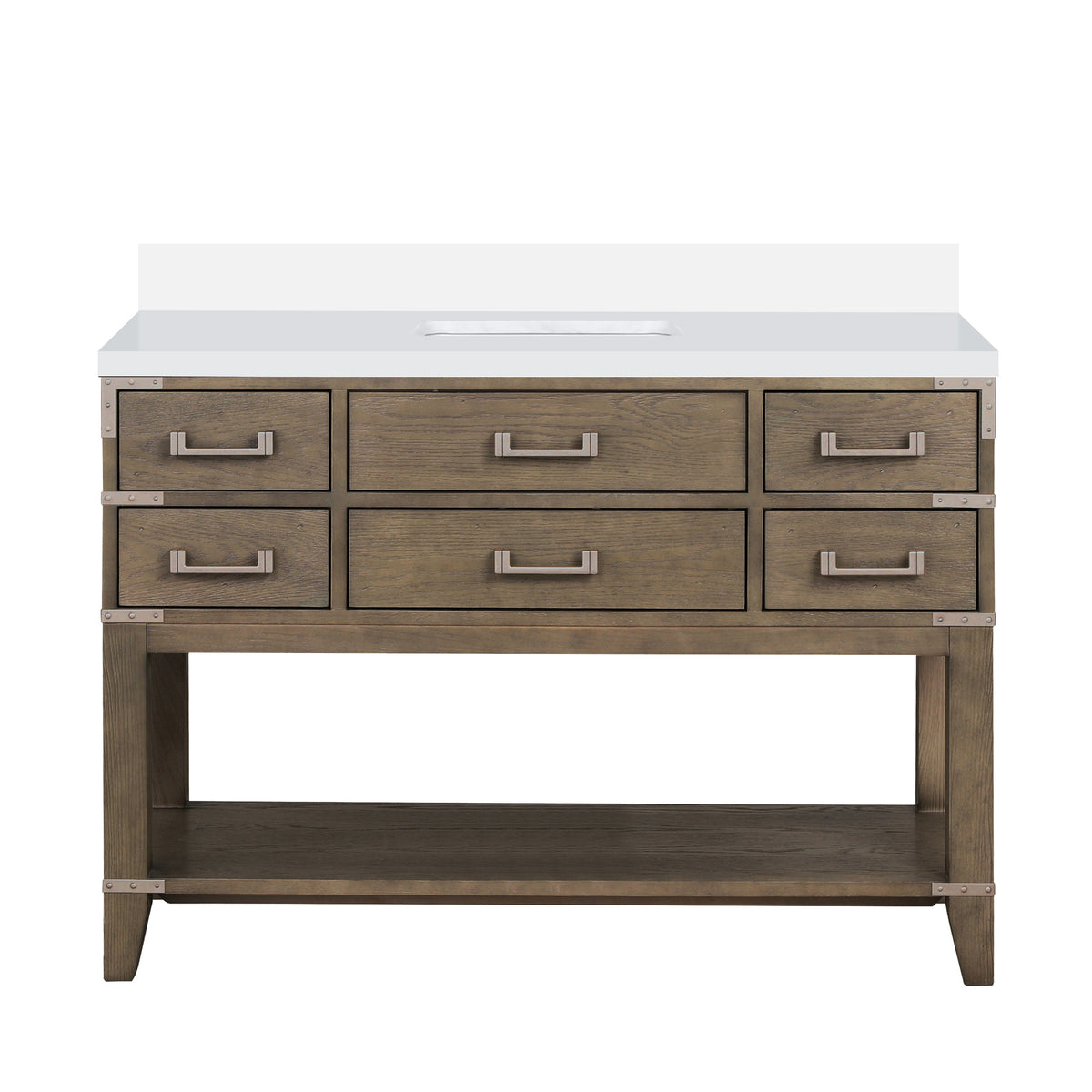 Lexora Norwalk 48 in. Grey Oak Single Sink Bath Vanity