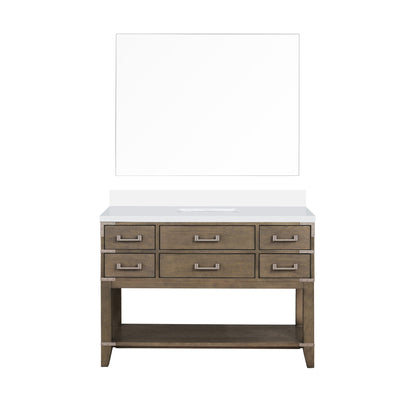 Lexora Norwalk 48 in. Grey Oak Single Sink Bath Vanity