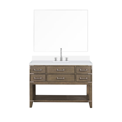 Lexora Norwalk 48 in. Grey Oak Single Sink Bath Vanity