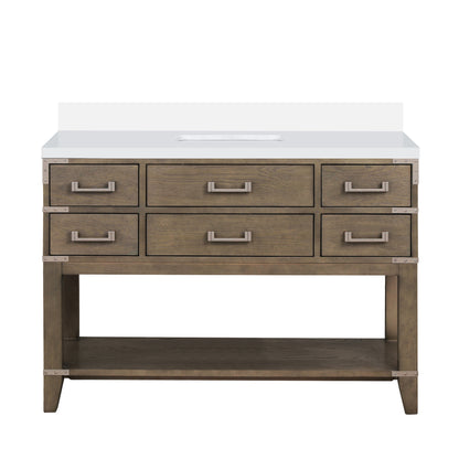 Lexora Norwalk 48 in. Grey Oak Single Sink Bath Vanity