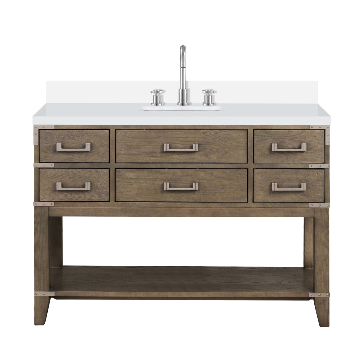 Lexora Norwalk 48 in. Grey Oak Single Sink Bath Vanity