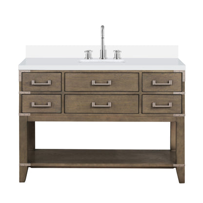 Lexora Norwalk 48 in. Grey Oak Single Sink Bath Vanity