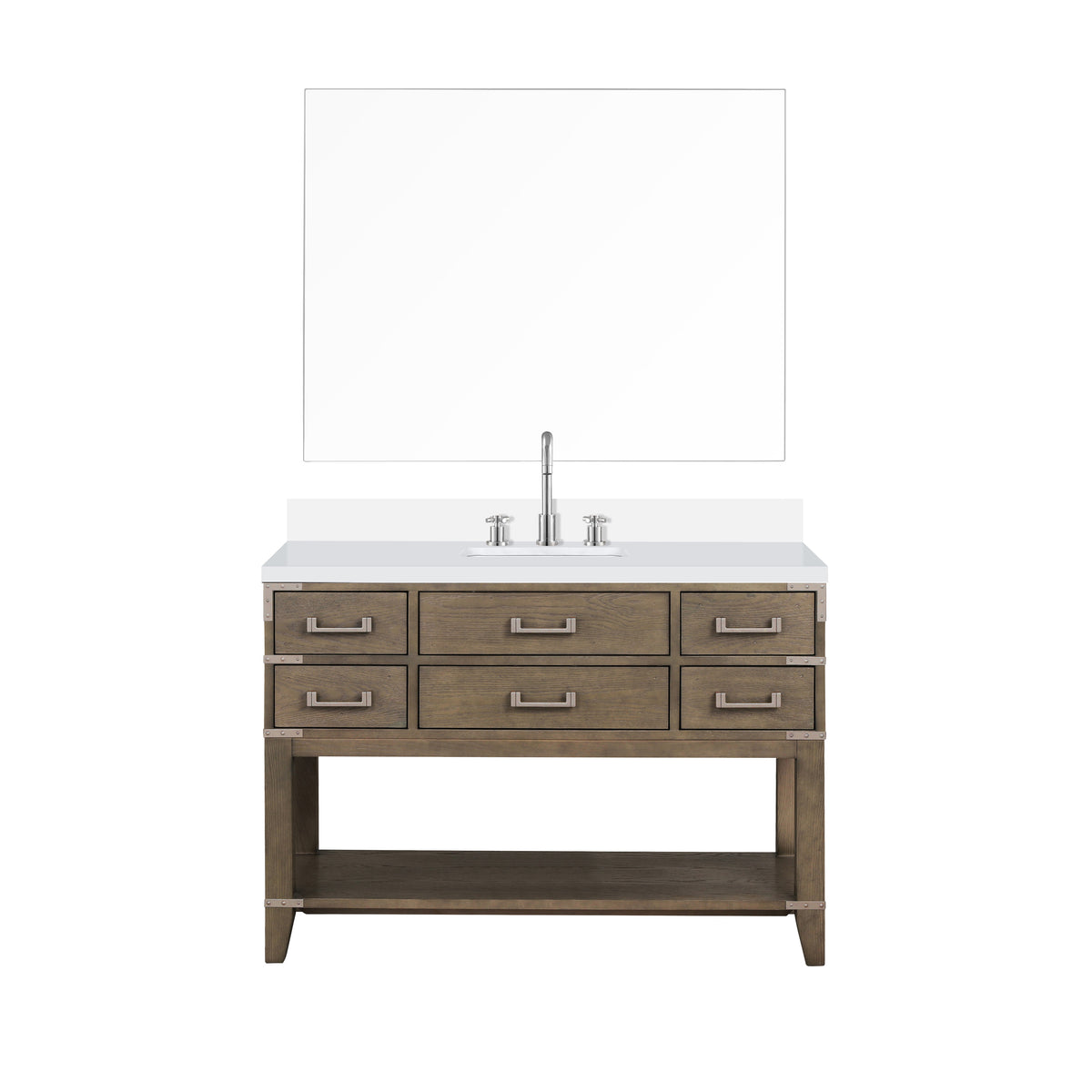 Lexora Norwalk 48 in. Grey Oak Single Sink Bath Vanity
