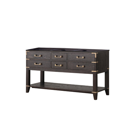Lexora Norwalk 60 in. Brown Oak Double Sink Bath Vanity