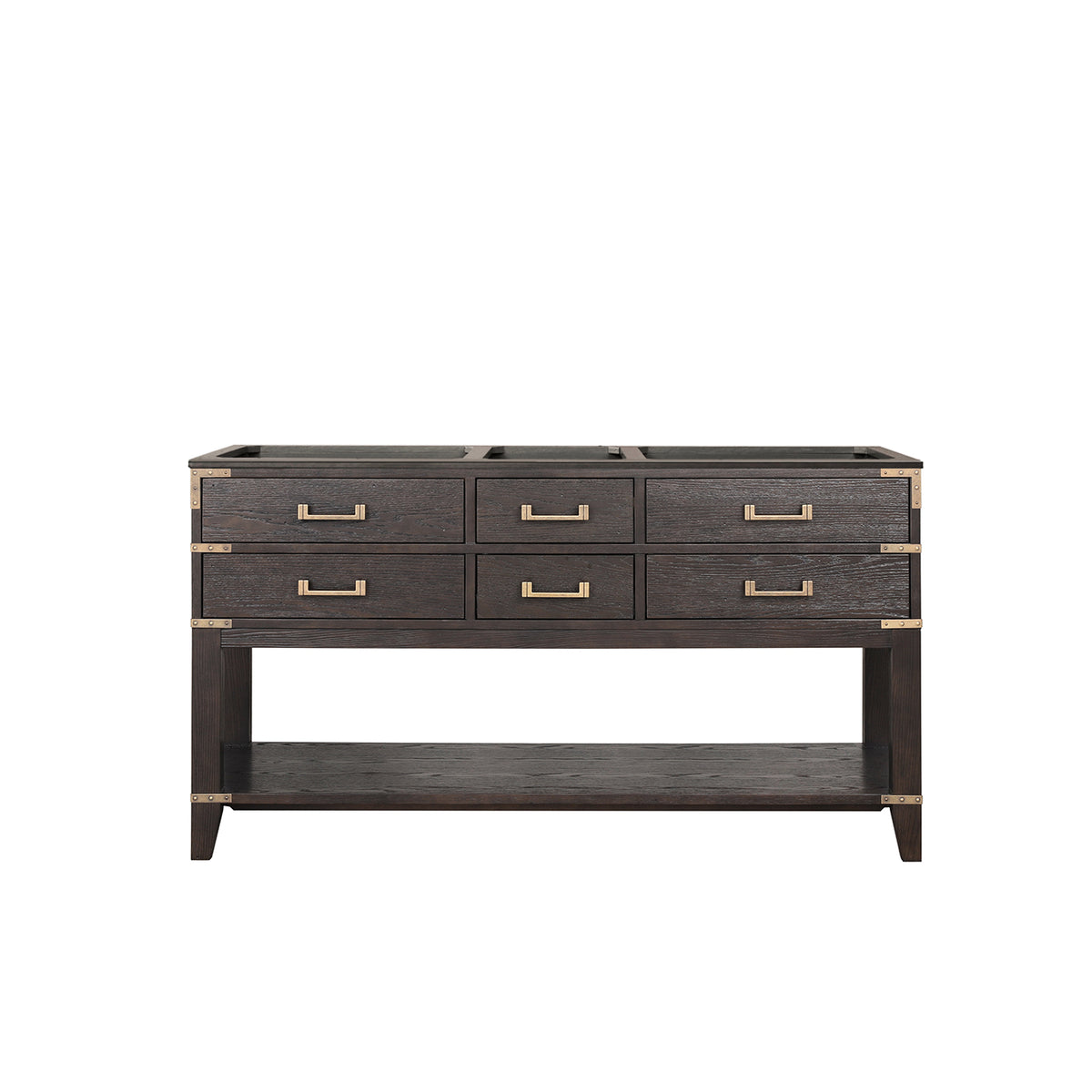 Lexora Norwalk 60 in. Brown Oak Double Sink Bath Vanity