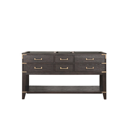 Lexora Norwalk 60 in. Brown Oak Double Sink Bath Vanity