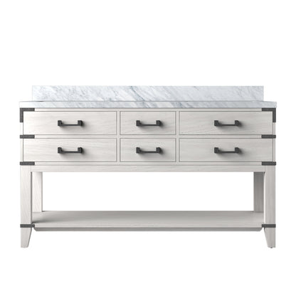 Lexora Norwalk 60 in. White Oak Double Sink Bath Vanity
