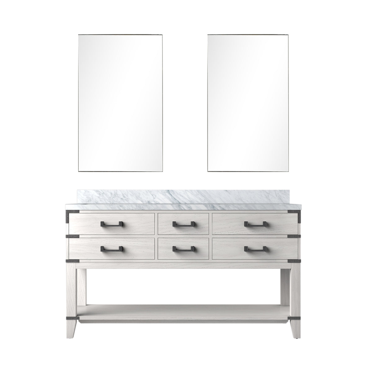 Lexora Norwalk 60 in. White Oak Double Sink Bath Vanity