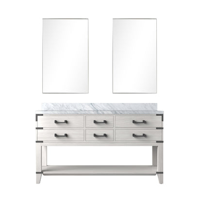 Lexora Norwalk 60 in. White Oak Double Sink Bath Vanity