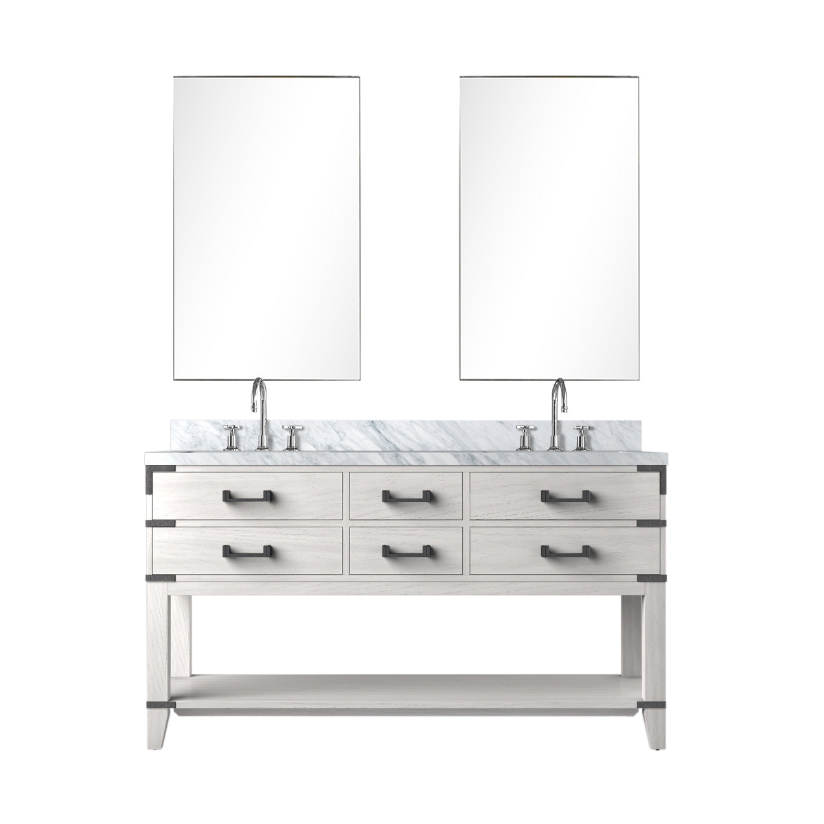 Lexora Norwalk 60 in. White Oak Double Sink Bath Vanity