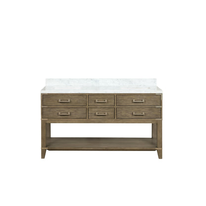 Lexora Norwalk 60 in. Grey Oak Double Sink Bath Vanity