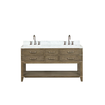 Lexora Norwalk 60 in. Grey Oak Double Sink Bath Vanity