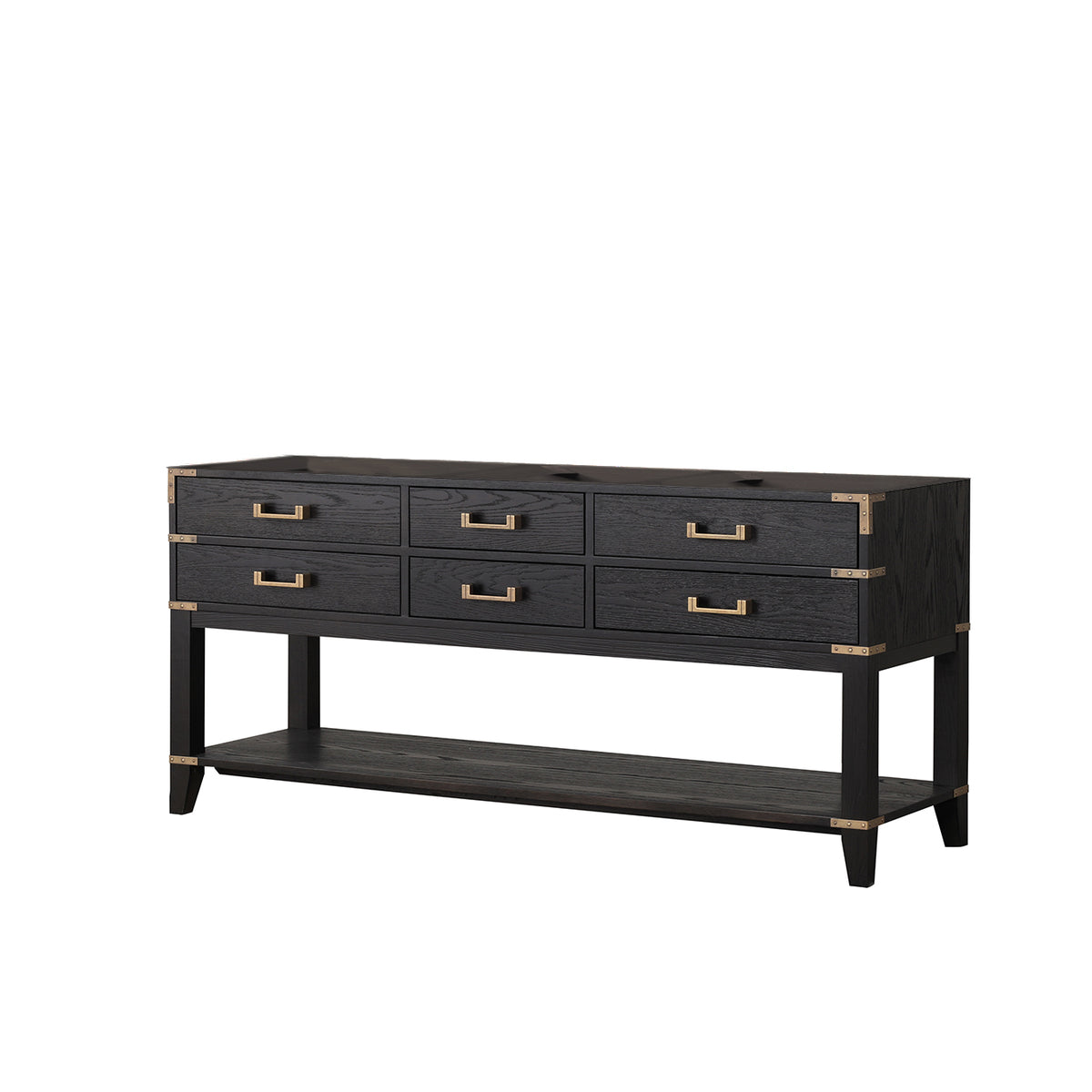 Lexora Norwalk 72 in. Black Oak Double Sink Bath Vanity