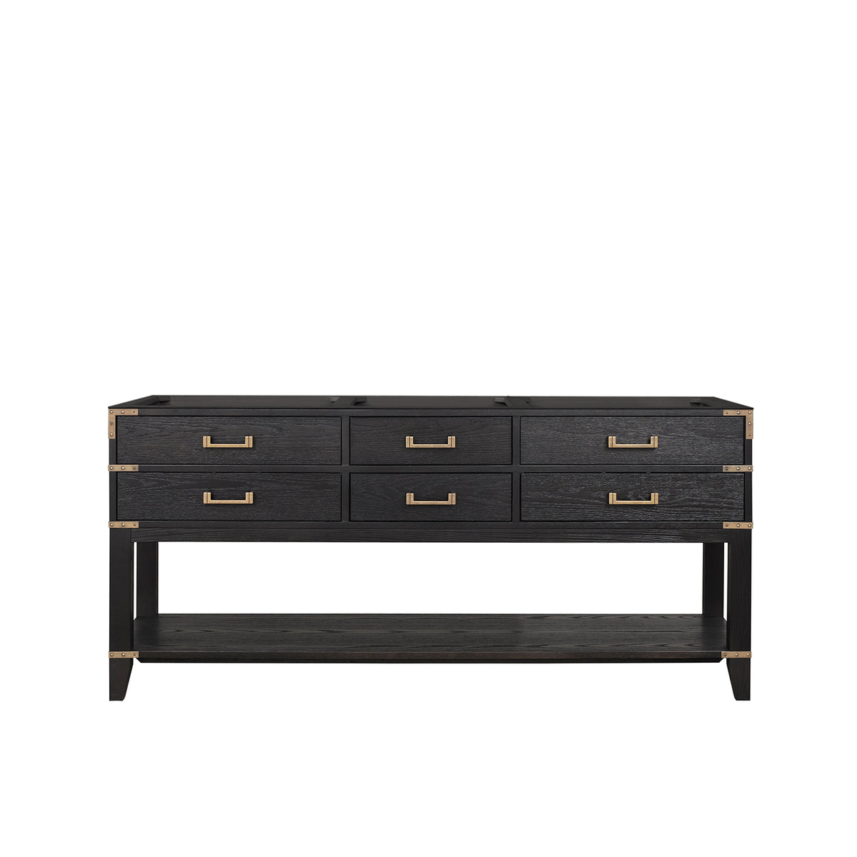Lexora Norwalk 72 in. Black Oak Double Sink Bath Vanity