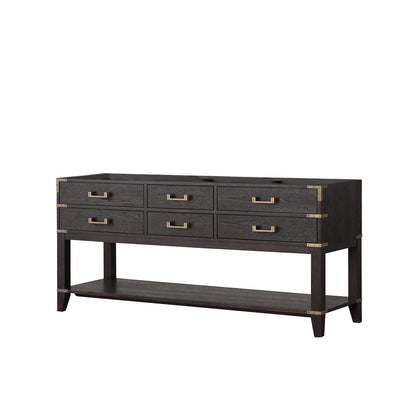 Lexora Norwalk 72 in. Brown Oak Double Sink Bath Vanity