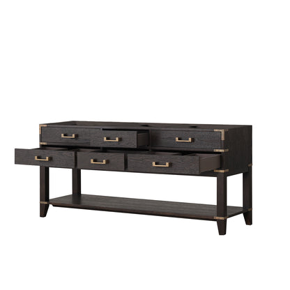 Lexora Norwalk 72 in. Brown Oak Double Sink Bath Vanity