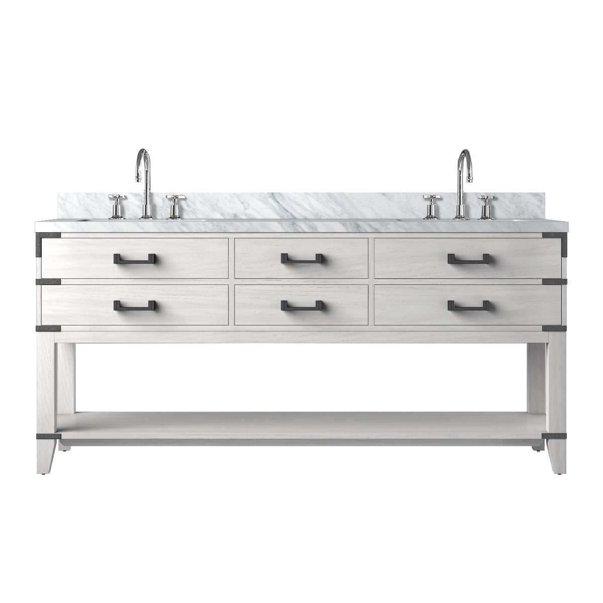 Lexora Norwalk 72 in. White Oak Double Sink Bath Vanity