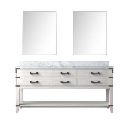 Lexora Norwalk 72 in. White Oak Double Sink Bath Vanity