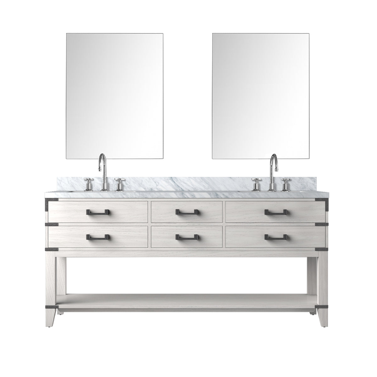 Lexora Norwalk 72 in. White Oak Double Sink Bath Vanity