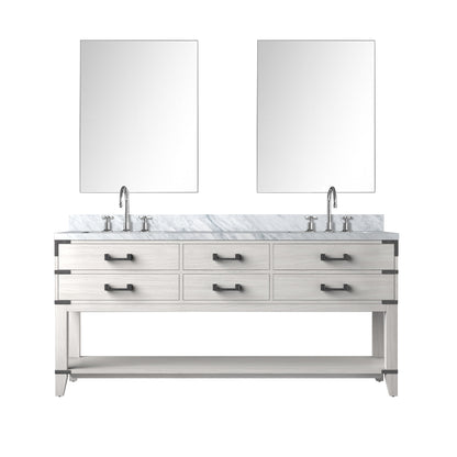 Lexora Norwalk 72 in. White Oak Double Sink Bath Vanity
