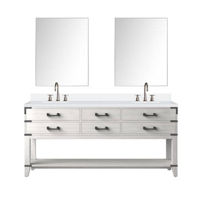 Lexora Norwalk 72 in. White Oak Double Sink Bath Vanity