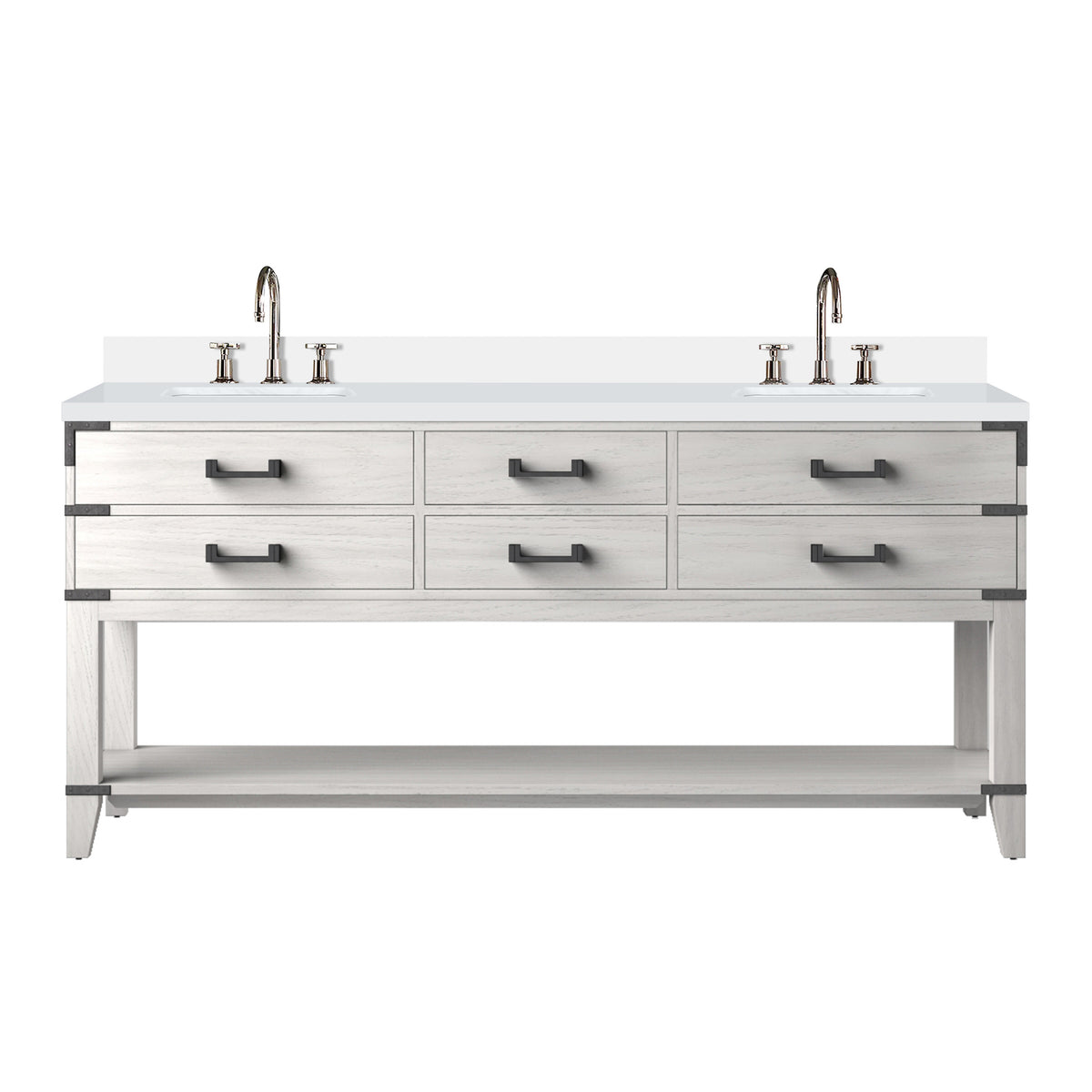 Lexora Norwalk 72 in. White Oak Double Sink Bath Vanity