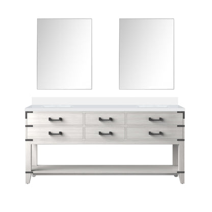 Lexora Norwalk 72 in. White Oak Double Sink Bath Vanity