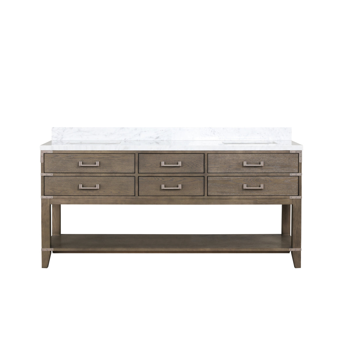 Lexora Norwalk 72 in. Grey Oak Double Sink Bath Vanity