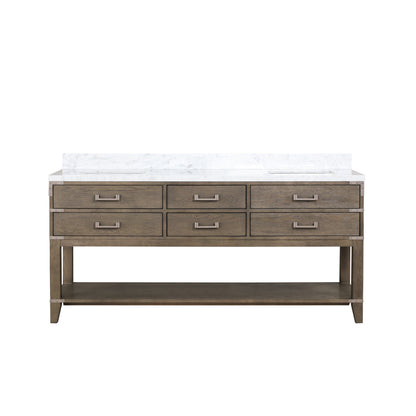 Lexora Norwalk 72 in. Grey Oak Double Sink Bath Vanity