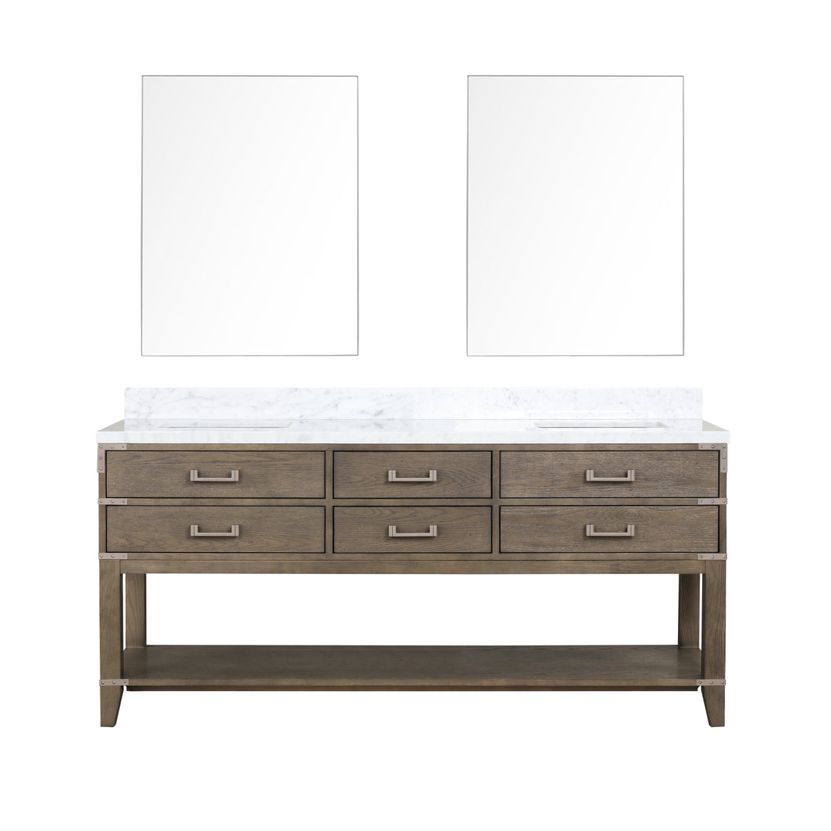 Lexora Norwalk 72 in. Grey Oak Double Sink Bath Vanity