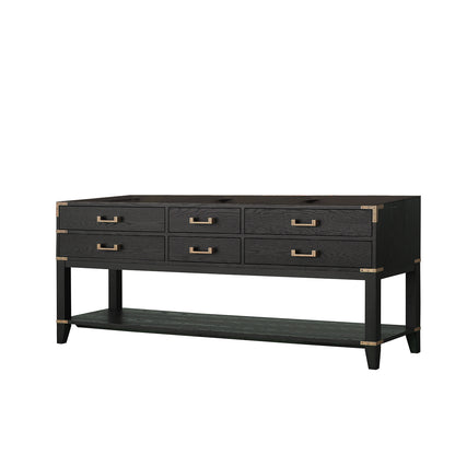 Lexora Norwalk 80 in. Black Oak Double Sink Bath Vanity