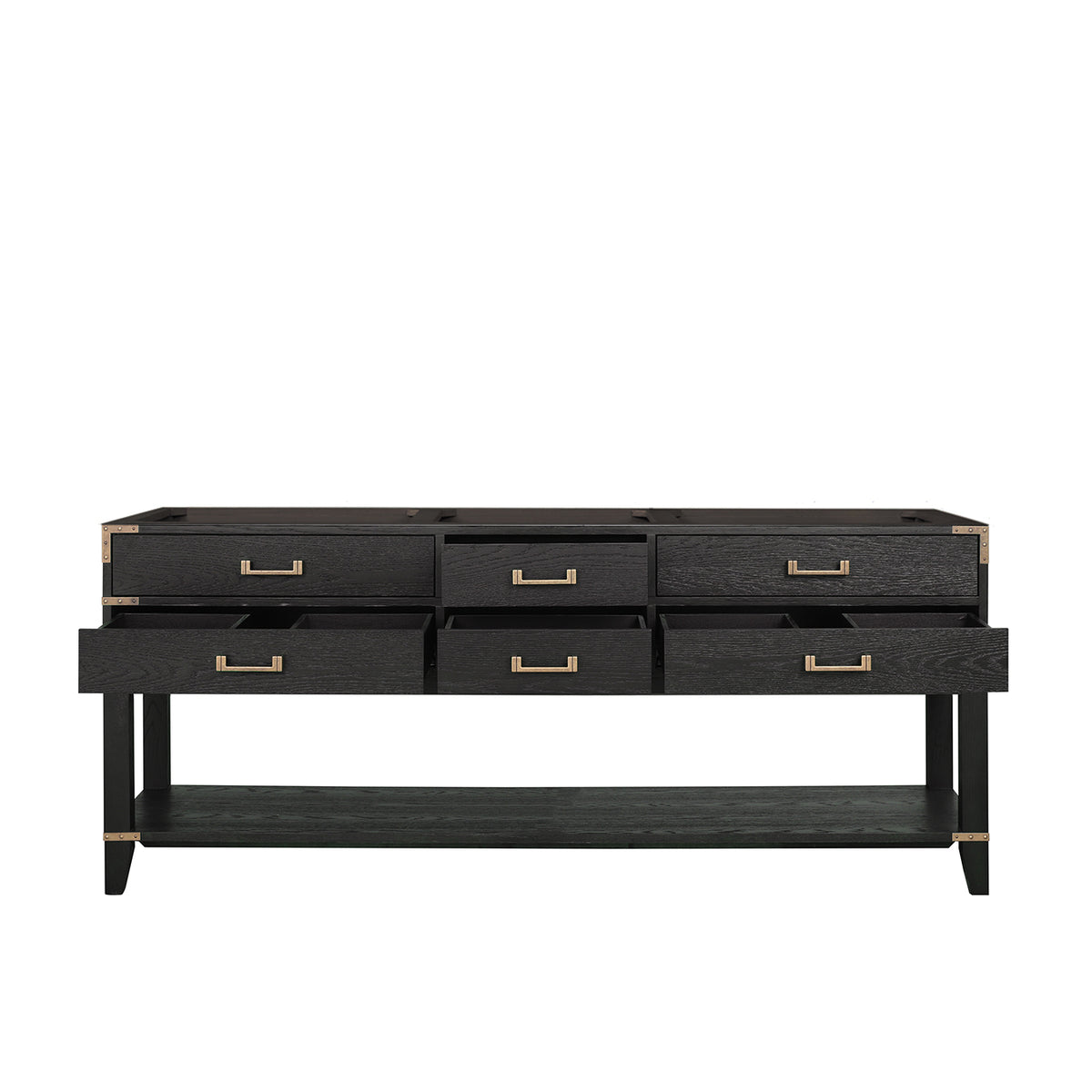 Lexora Norwalk 80 in. Black Oak Double Sink Bath Vanity