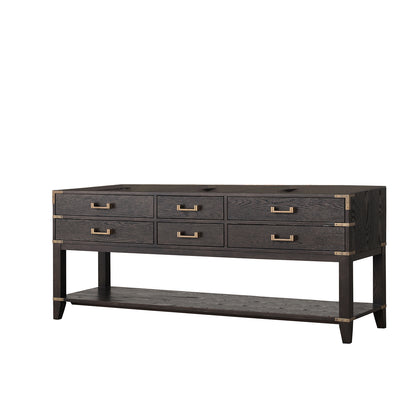 Lexora Norwalk 80 in. Brown Oak Double Sink Bath Vanity