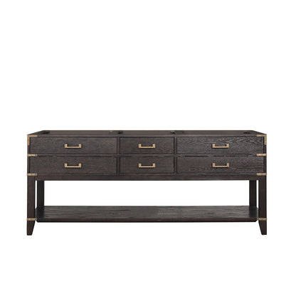 Lexora Norwalk 80 in. Brown Oak Double Sink Bath Vanity