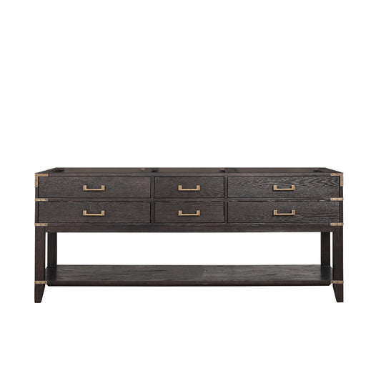 Lexora Norwalk 80 in. Brown Oak Double Sink Bath Vanity