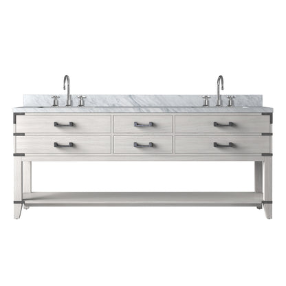 Lexora Norwalk 80 in. White Oak Double Sink Bath Vanity