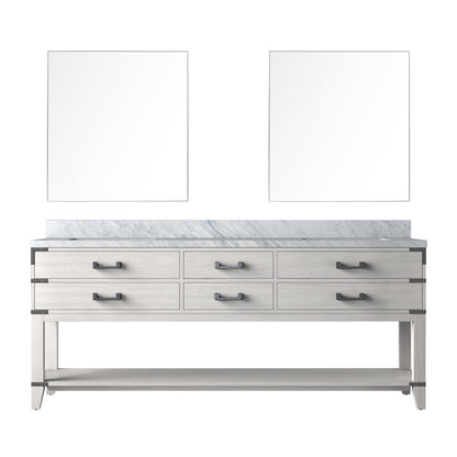 Lexora Norwalk 80 in. White Oak Double Sink Bath Vanity