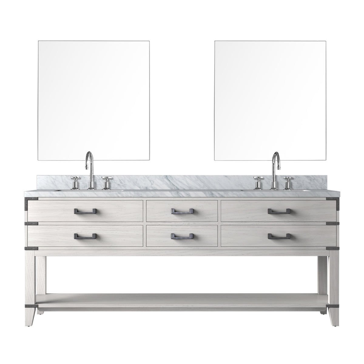 Lexora Norwalk 80 in. White Oak Double Sink Bath Vanity