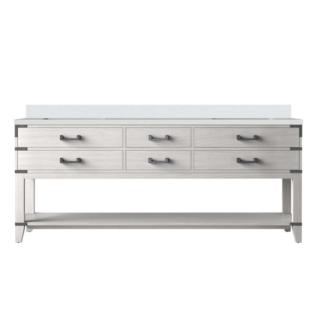 Lexora Norwalk 80 in. White Oak Double Sink Bath Vanity