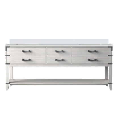 Lexora Norwalk 80 in. White Oak Double Sink Bath Vanity