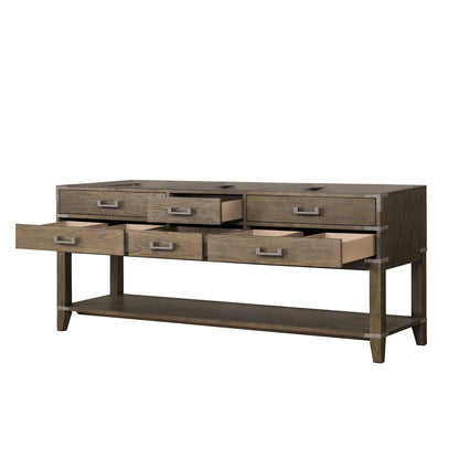 Lexora Norwalk 80 in. Grey Oak Double Sink Bath Vanity