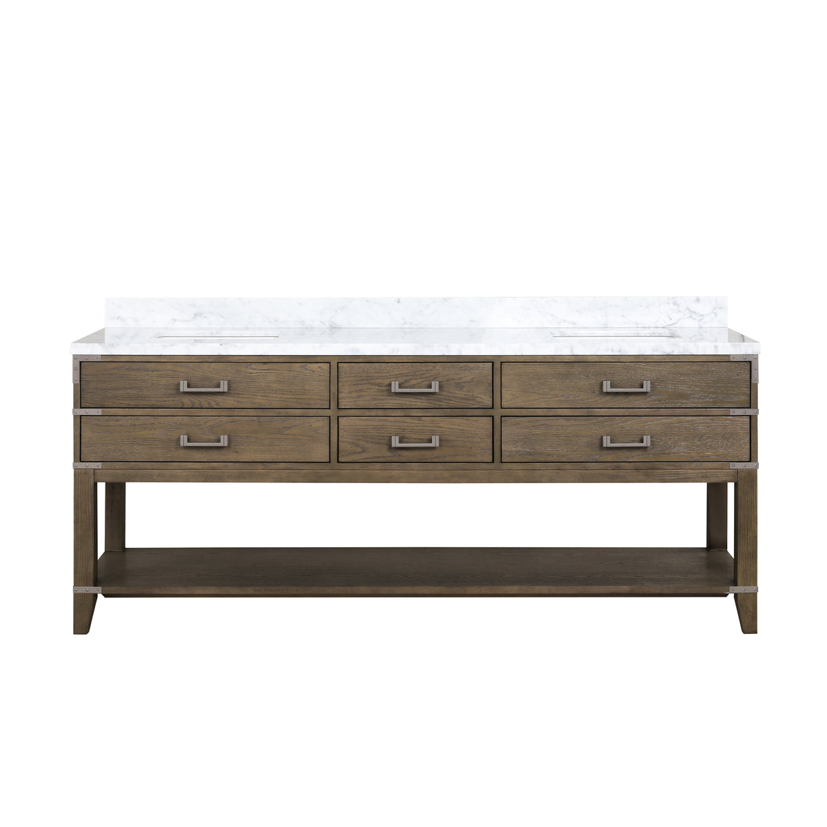 Lexora Norwalk 80 in. Grey Oak Double Sink Bath Vanity