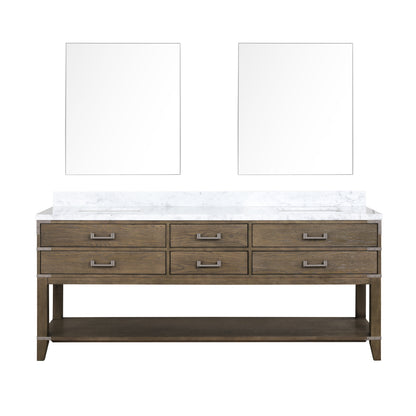 Lexora Norwalk 80 in. Grey Oak Double Sink Bath Vanity