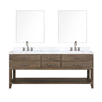 Lexora Norwalk 80 in. Grey Oak Double Sink Bath Vanity