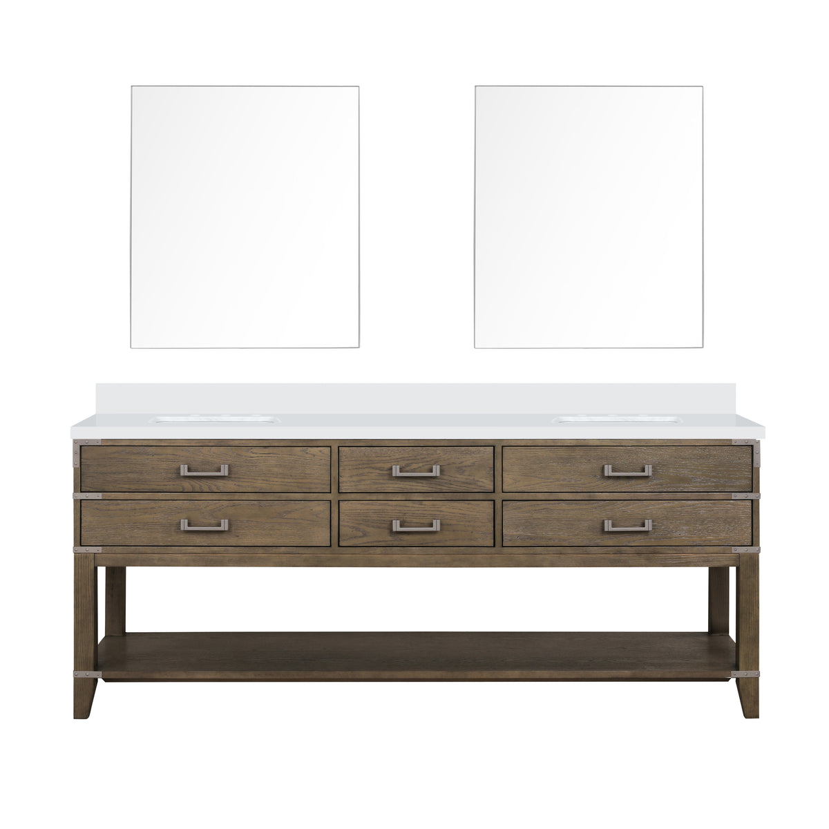 Lexora Norwalk 80 in. Grey Oak Double Sink Bath Vanity