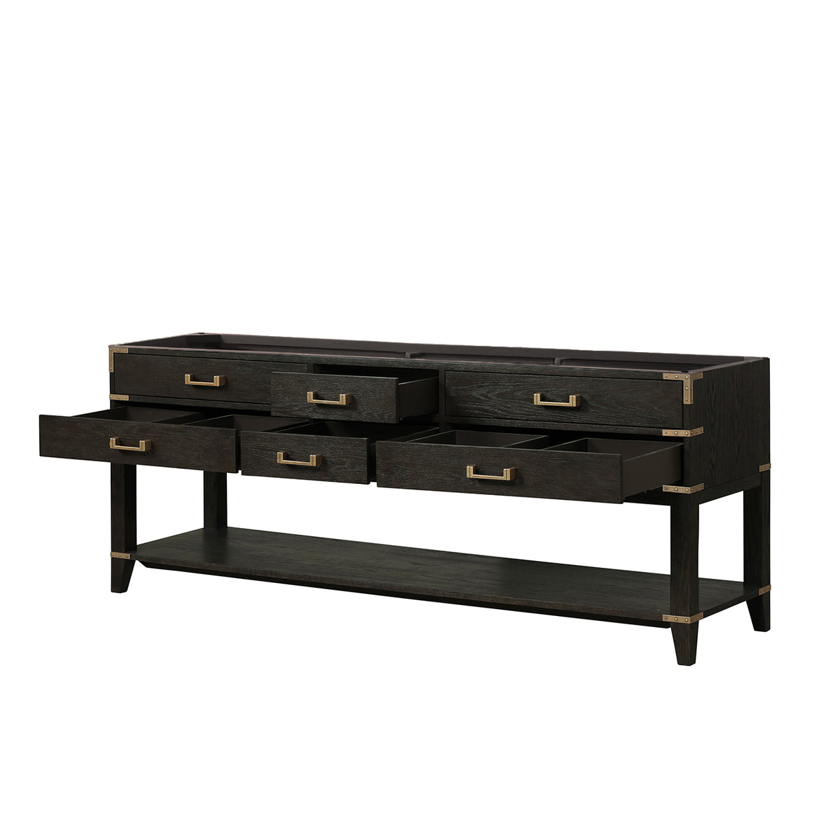 Lexora Norwalk 84 in. Black Oak Double Sink Bath Vanity