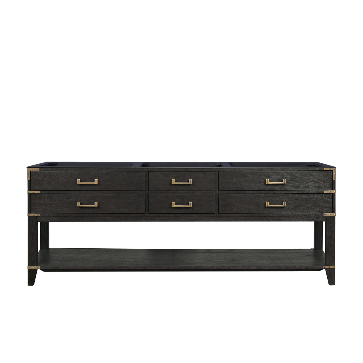 Lexora Norwalk 84 in. Black Oak Double Sink Bath Vanity