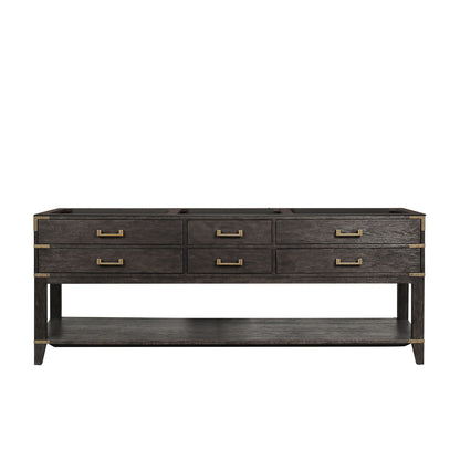 Lexora Norwalk 84 in. Brown Oak Double Sink Bath Vanity