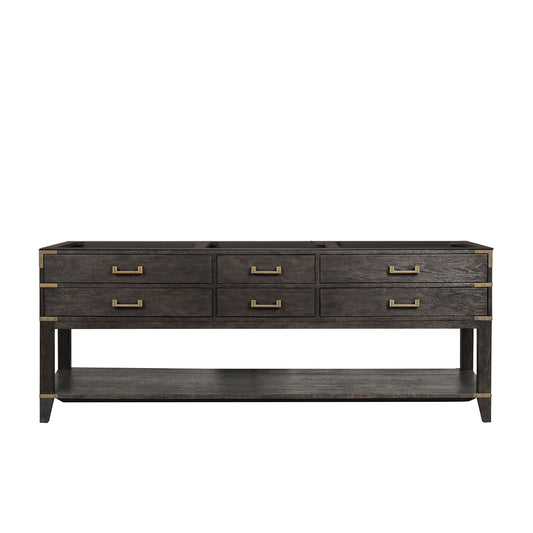 Lexora Norwalk 84 in. Brown Oak Double Sink Bath Vanity